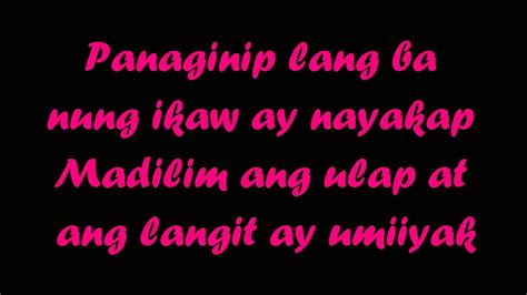 Alex Gonzaga Panaginip Lang Lyrics Youtube