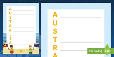 Australia Acrostic Poem Australia Day Resources