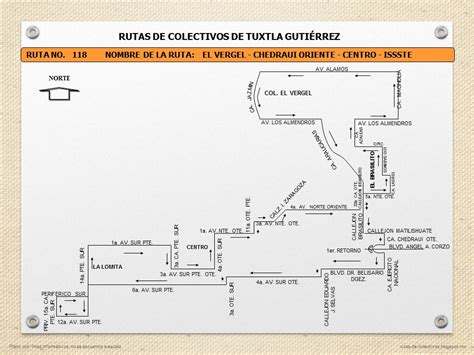 RUTAS DE COLECTIVOS DE TUXTLA GUTIERREZ RUTA 118