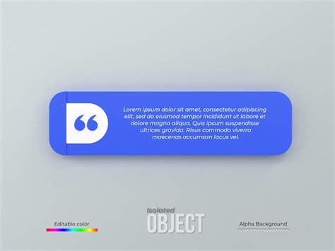 Premium Psd 3d Rendering Quote Frames Box Blank Templates Realistic