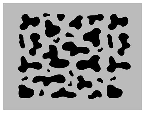 Cow Print Pattern Camo Camouflage Stencil X Sheet Fast Free