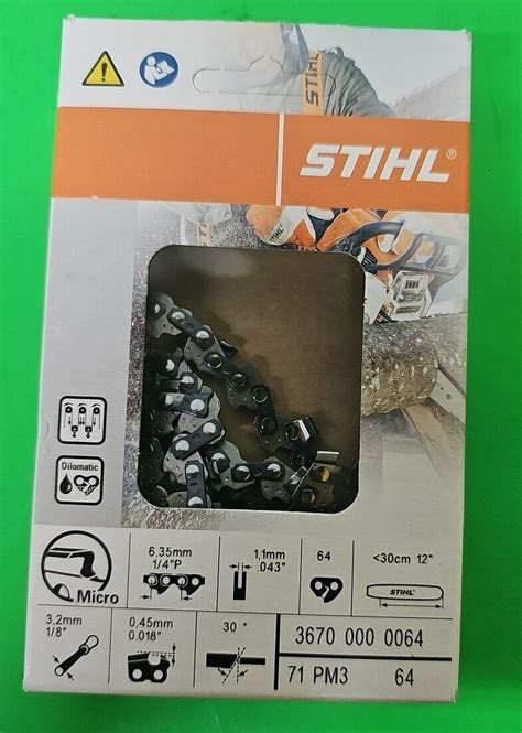 STIHL Chainsaw Spare Chain 12 30cm 3670 000 0064 71 PM3 64 1PCS EBay