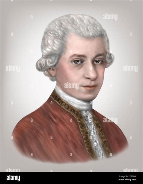 Wolfgang Amadeus Mozart 1756 1791 Austrian Composer Stock Photo Alamy