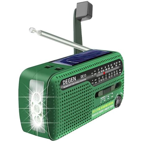 Crank Solar Radio Degen De Fm Am Sw Receiver Crank Dynamo Radio With