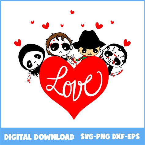 Horror Movie Chibi Valentine Svg Horror Character Svg Chib Inspire Uplift