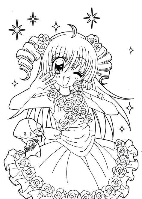 Coloriage Kawaii Fille Primer