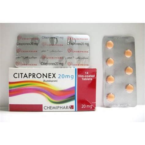 Citapronex 20 Mg 14 Fc Tablet Order Now Vezeeta Pharmacy