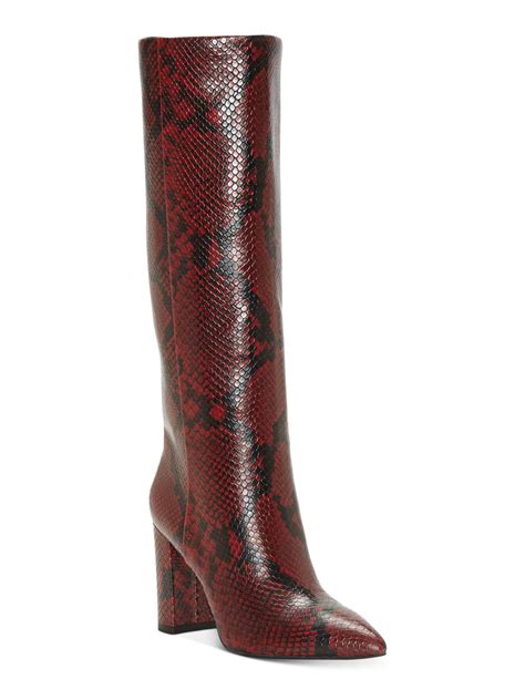 INC Womens Red Snakeskin Print Flex Gore Padded Comfort Paiton Pointed