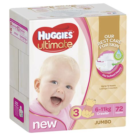 Buy Huggies Ultimate Nappies Jumbo Pack Crawler Girls At Mighty Ape