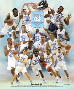 Carolina Tar Heels Basketball Calendar Poster Unc January