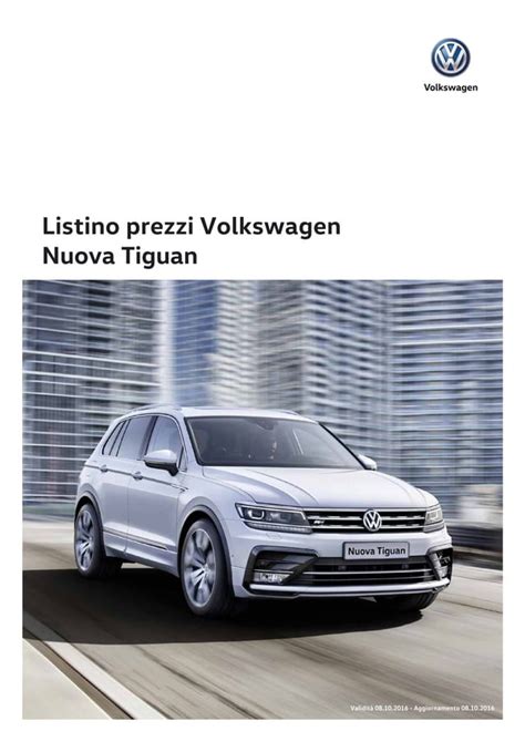 Listino Prezzi Volkswagen Tiguan 2017 PDF