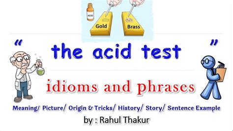 The Acid Test Idiom Phrase Trick Origin Story Sentence Example