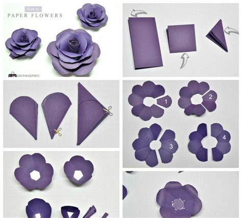 How To Make Paper Flowers That Are Purple