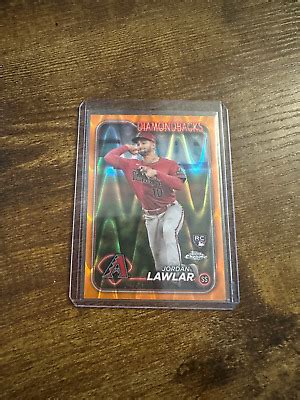 Topps Chrome Jordan Lawlar Rc Orange Raywave Refractor