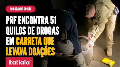 PRF ENCONTRA 51 QUILOS DE DROGAS EM CARRETA QUE LEVAVA DOAÇÕES AO RS