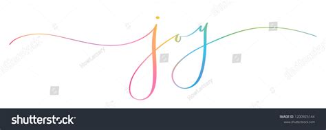 Joy Brush Calligraphy Banner Stock Vector Royalty Free