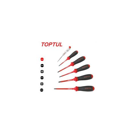 Jeu de tournevis isolé VDE 6pcs TOPTUL