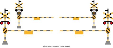 Railroad Crossing Vector Illustration Stock Vector (Royalty Free) 1656188986 | Shutterstock