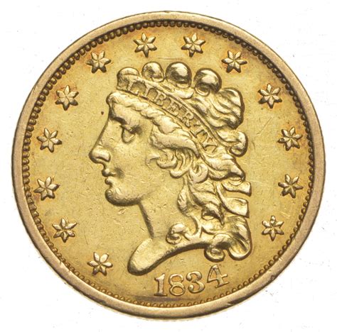 1834 $2.50 Liberty Head Gold Quarter Eagle | Property Room