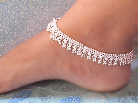 Summer Anklets Beach Anklets Indian Silver Anklets Foot Jewelry