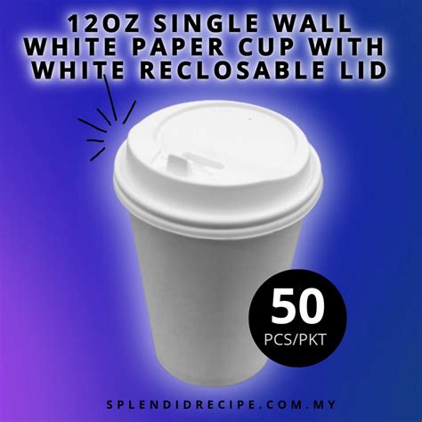 Oz Paper Single Wall Hot Cup With Reclosable Lid Pcs Shopee Malaysia