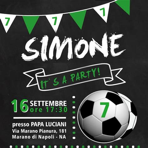 Invito Compleanno Tema Calcio Etsy Italia