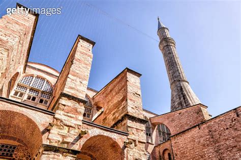 Architectural Details Of The Exterior Of Istanbuls Hagia Sophia Mosque