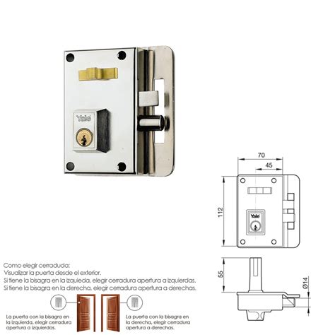 Cerradura Yale Hn Derecha Materiales Moris