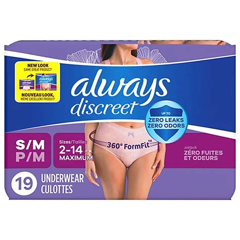 Always Discreet Incontinence Underwear For Women Maximum Absorbency Sm 19 Count Albertsons