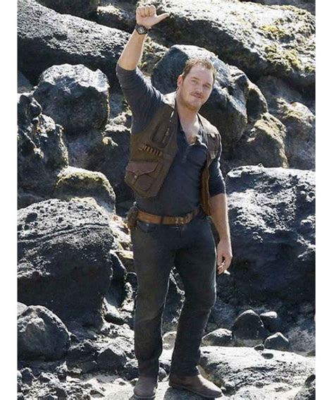 Jurassic World Chris Pratt Owen Grady Brown Vest