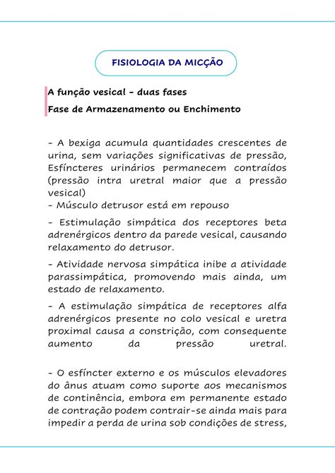 Fisiologia Da Mic O Fisioterapia Em Uroginecologia