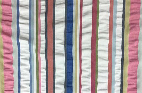 Striped Seersucker Fabrics Ivory Pink And Blue Stripe Seersucker