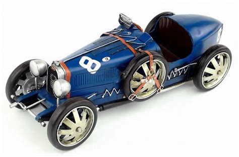 Handmade Antique Model Kit Car 1924 Bugatti Race Car Feelt