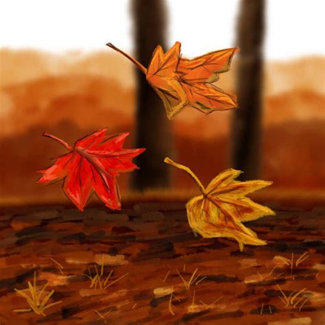 Falling Leaves Drawing For October 3rd By Gippersgreatworld On Deviantart