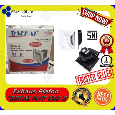 Jual Exhaust Fan Plafon Ceiling Sekai Mvf Original Garansi Resmi