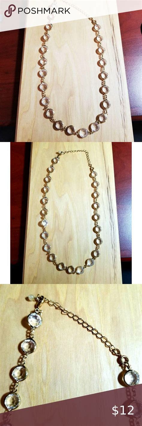 Crystal Gold Necklace 20 inch | Gold necklace, Necklace, Crystals