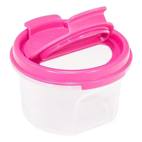 Tupperware Modular Redondo Dispenser 200ml Rosa Shopee Brasil