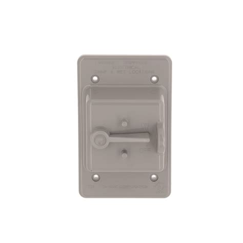 Hubbell Taymac 1 Gang Rectangle Gray Plastic Weatherproof Electrical Box Cover Ptc100gy At