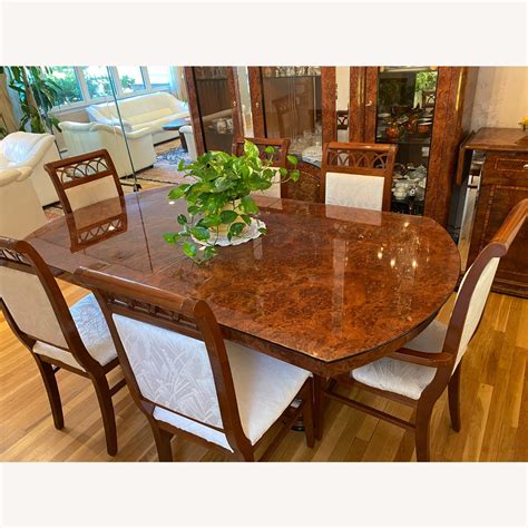 9 Piece Dining Room Set Cherry Wood Aptdeco