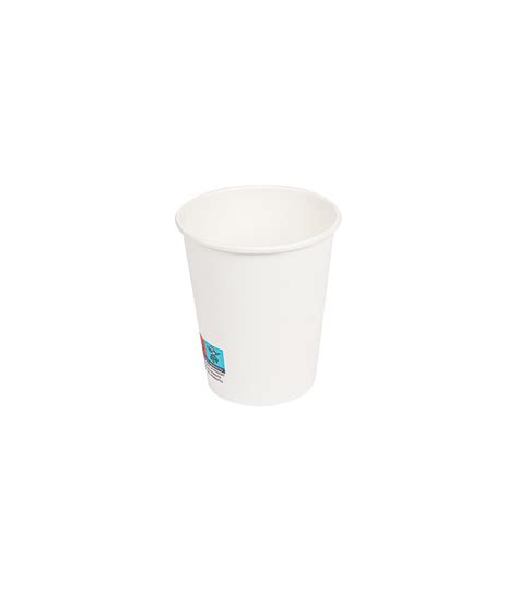 Vaso de cartón blanco 8 oz 240 ml Ø 8 0 5 6 x 9 2 cm 280 PE 18 g m²