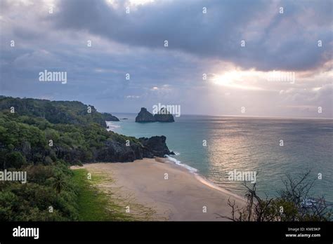 Sunset View Of Morro Dois Irmaos And Praia Do Americano Beach From