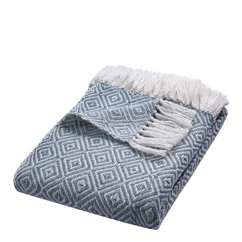 Woven Diamond 130x180cm Throw Denim Blue Brandalley