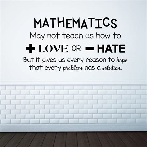 Math Wall Decal Mathematics Decal Math Classroom Decor Add Love