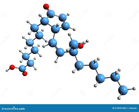 3d Image Of Prostaglandin A1 Skeletal Formula Stock Illustration