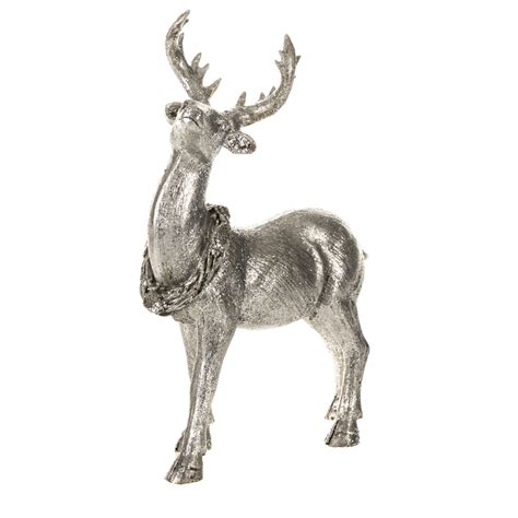 Silver Reindeer Ornament