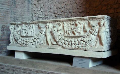 Garlanded Sarcophagus With Erotes And Scenes Of Sacrifice Santa Maria Rome Art Through The Ages