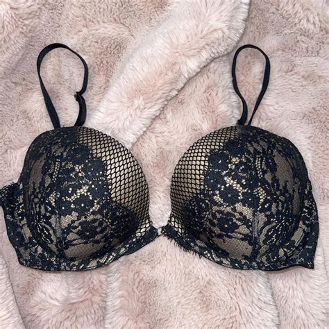 Victorias Secret Womens Black Bra Depop