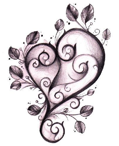 Gothic Heart Drawings