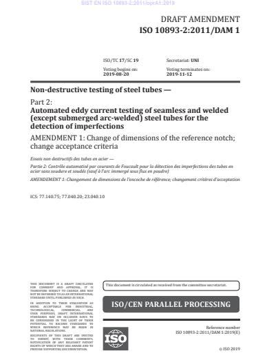 EN ISO 10893 2 2011 A1 2020 Non Destructive Testing Of Steel Tubes