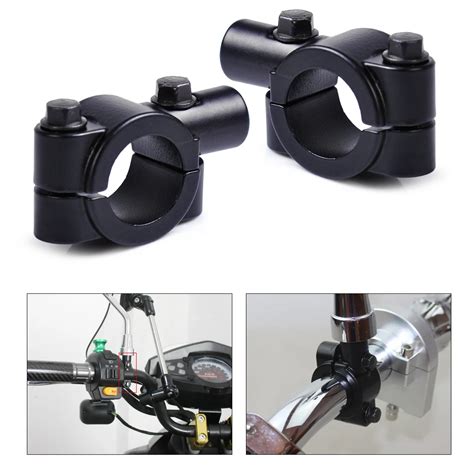 Dwcx Motorcycle 2pcs 7 8 Handlebar Rear View Mirror Mount Holder Clamp